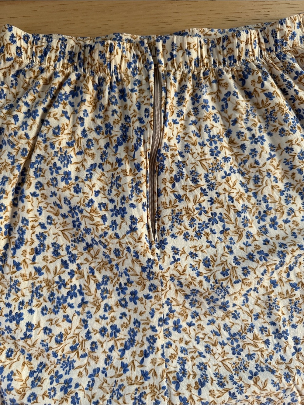 Blue & Cream Floral Maxi Skirt - Picture 5 of 6